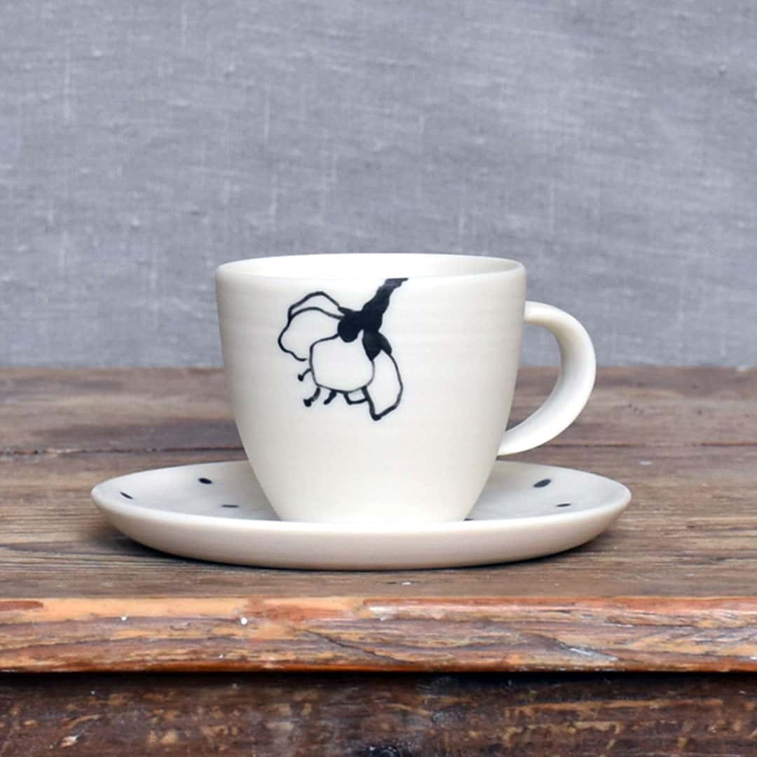 Espresso-Set » Pfirsichblüte«