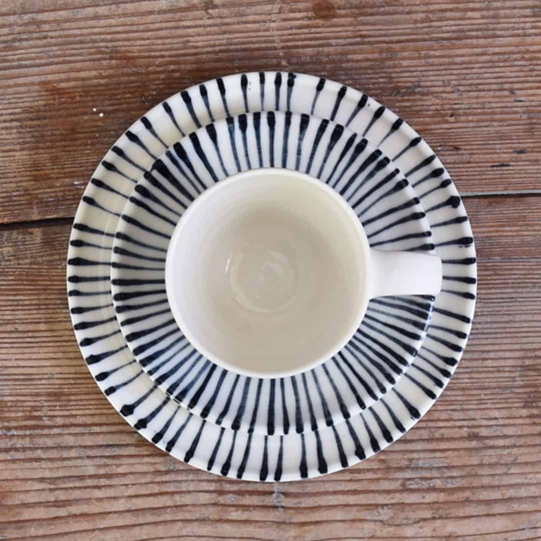 Untertasse + Espresso-Set: »Streifen«